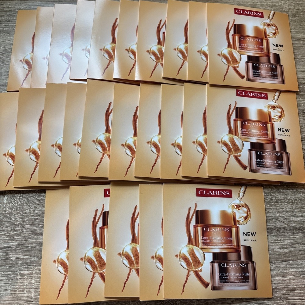 LOT OF 25 Clarins Extra Firming Energy Night Collagen Technology Samples